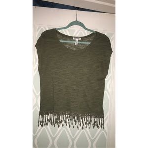 Aeropostale Green Shirt with Fringe